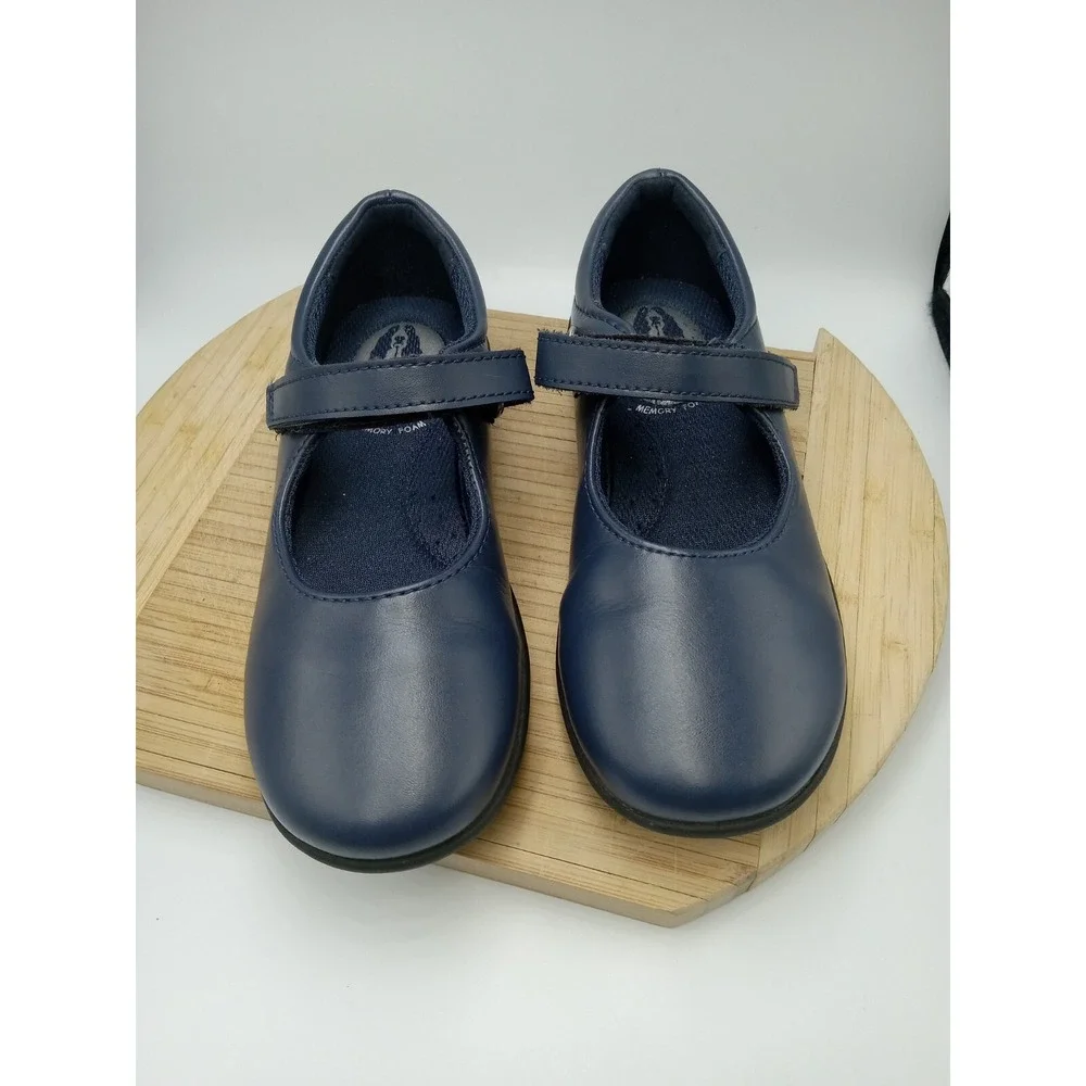 Hush Puppies Girl Shoes 12 Wide Lexi Navy Blue Leather School‎ or Formal